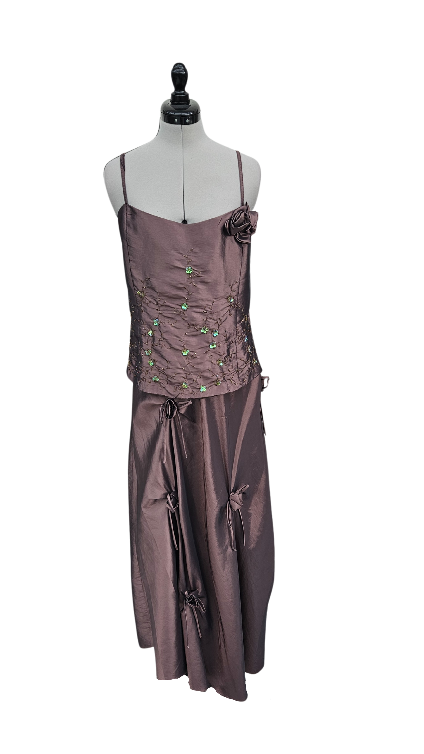 Abendkleid Mocca