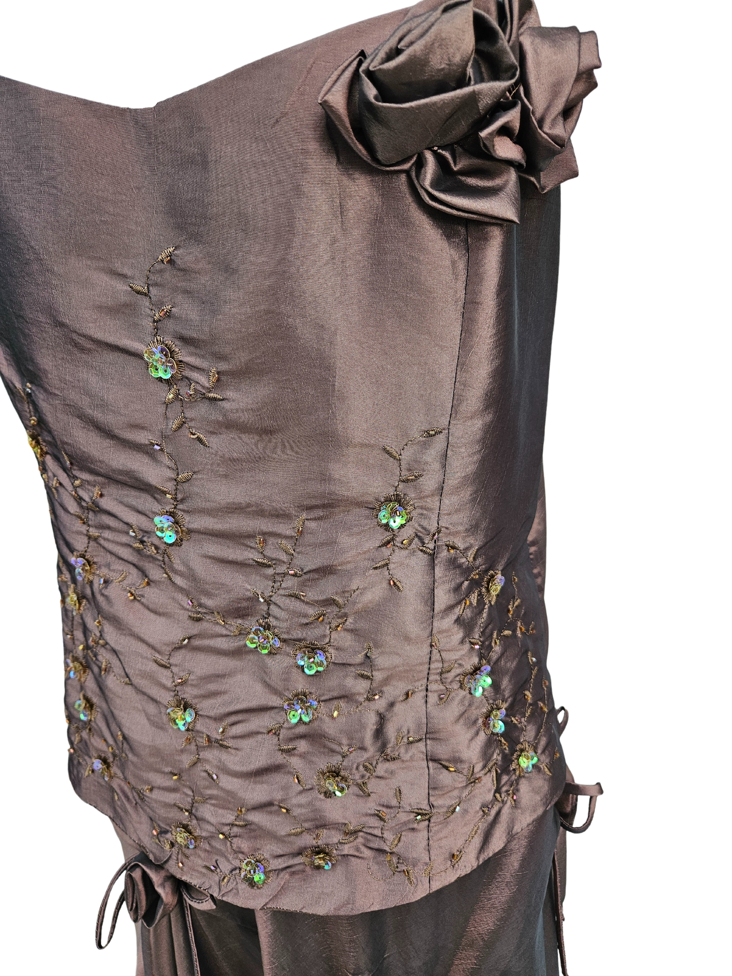 Abendkleid Mocca