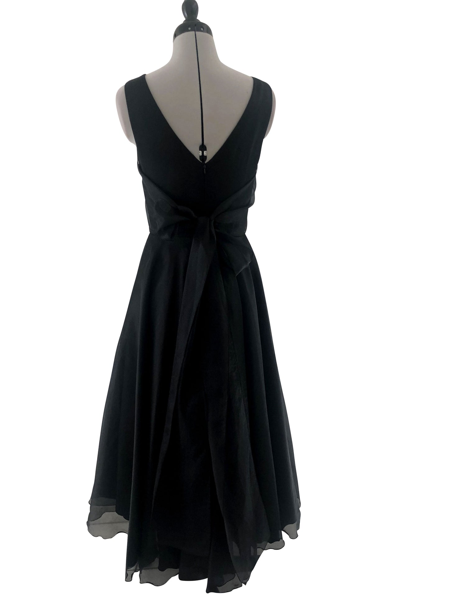 Abendkleid Schwarze Orchidee