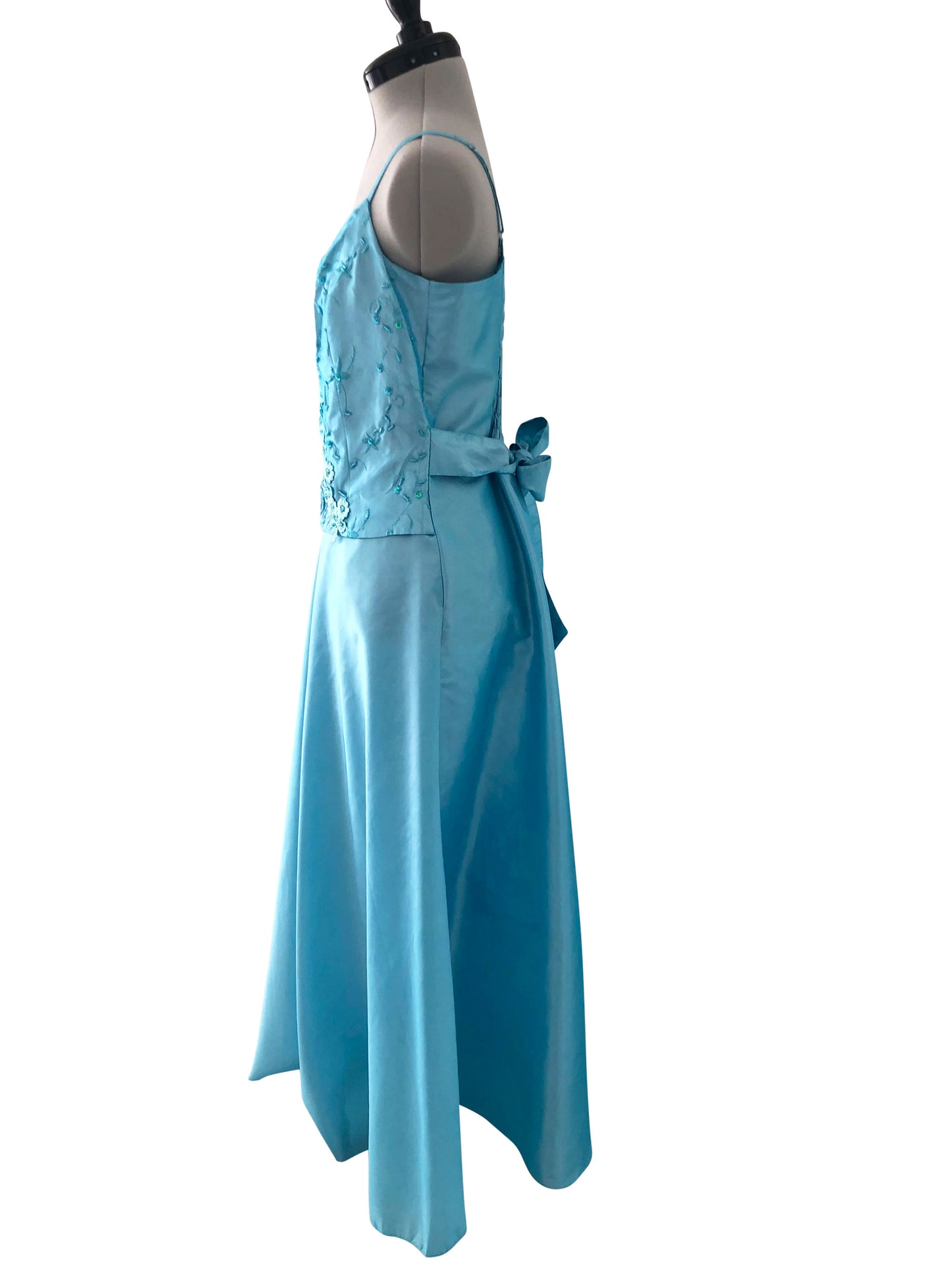 Abendkleid Blaue Lagune