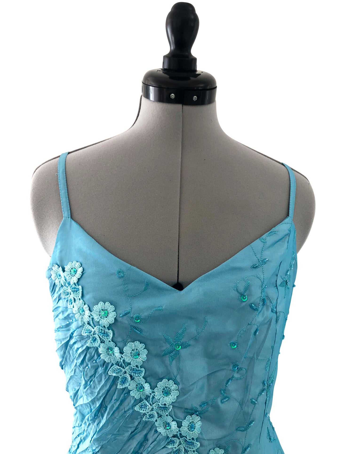 Abendkleid Blaue Lagune