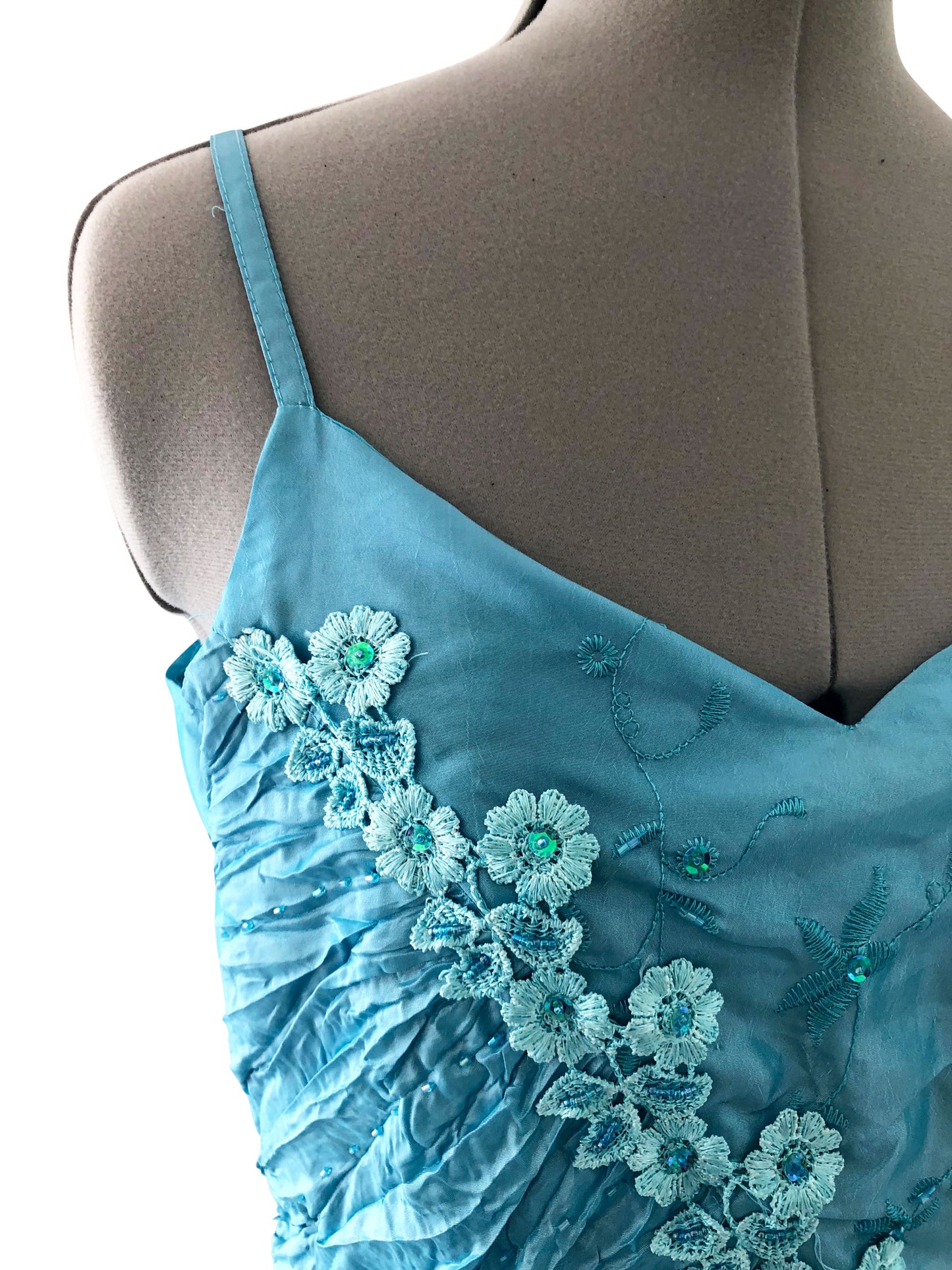 Abendkleid Blaue Lagune