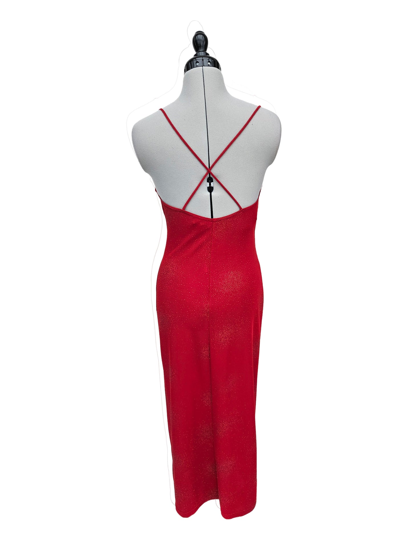 Abendkleid Funkelrot