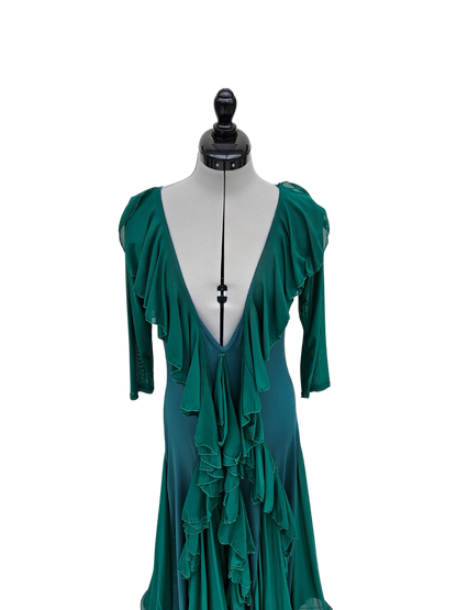 Abendkleid Green Flamenco
