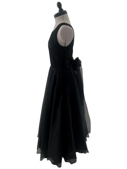 Abendkleid Schwarze Orchidee