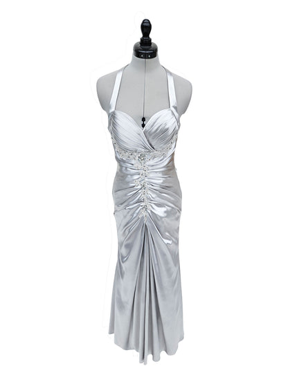 Abendkleid Shiny Silver