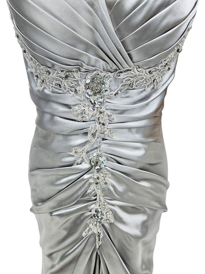 Abendkleid Shiny Silver