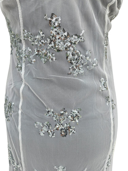 Abendkleid Silberblüte