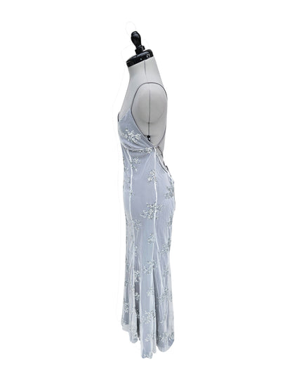 Abendkleid Silberblüte
