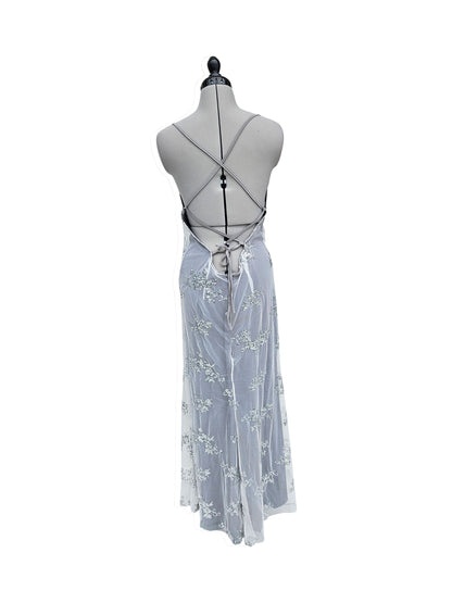 Abendkleid Silberblüte