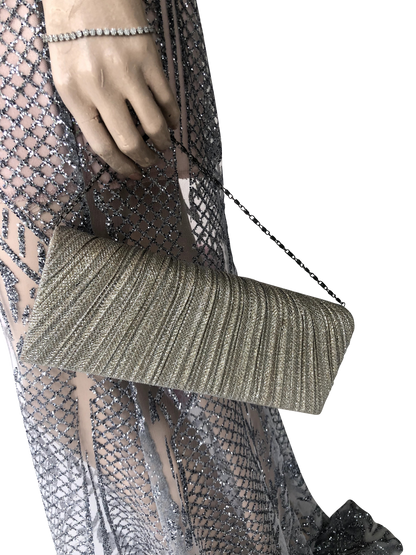 Clutch Silver Stripes
