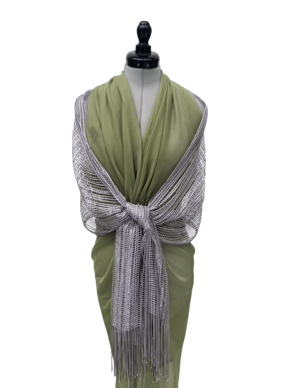 Umhängetuch Silver Stripes