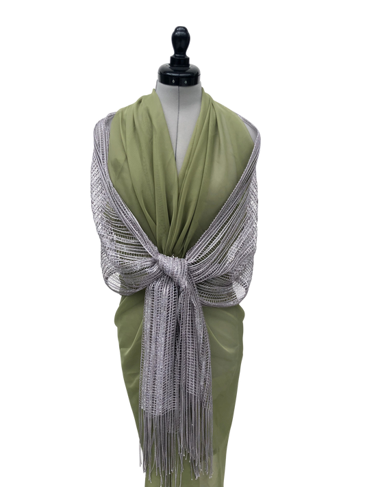 Umhängetuch Silver Stripes