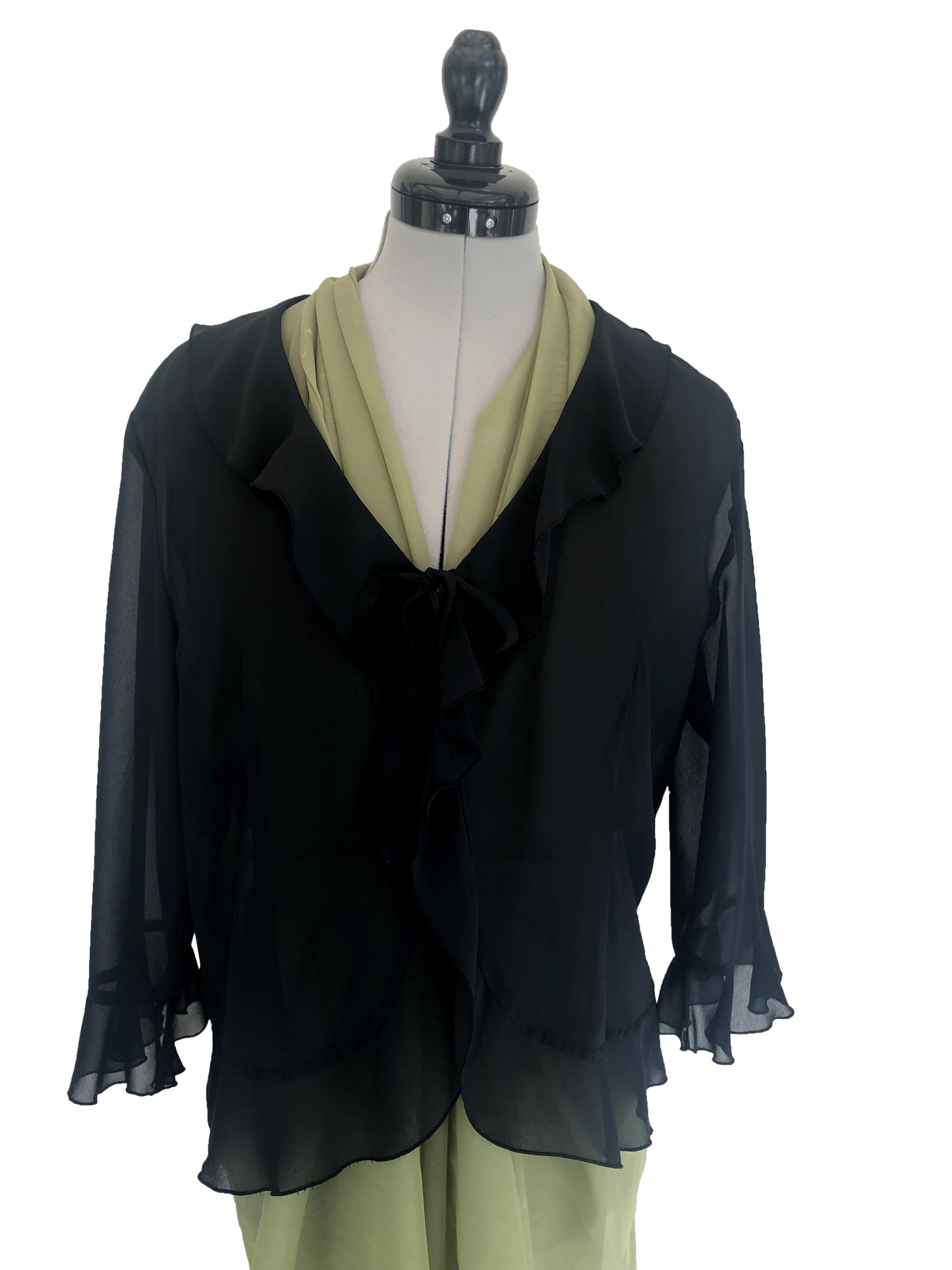Jacke Noir Ruffle