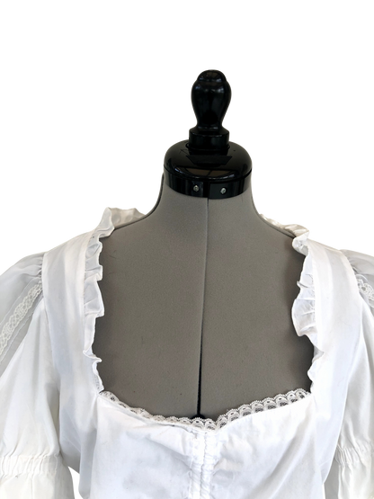 Dirndlbluse Alpenweisszauber