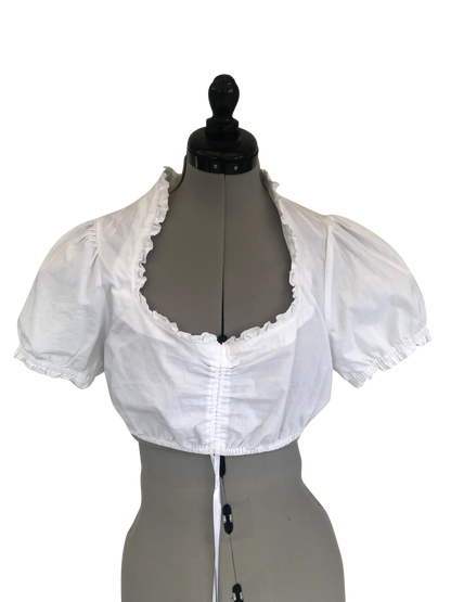 Dirndlbluse Heimatweiss