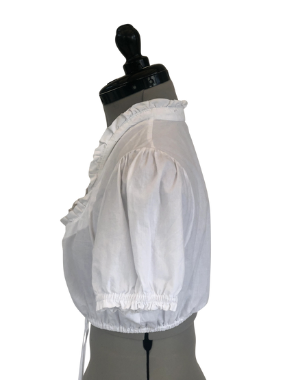 Dirndlbluse Heimatweiss