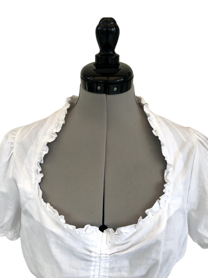 Dirndlbluse Heimatweiss
