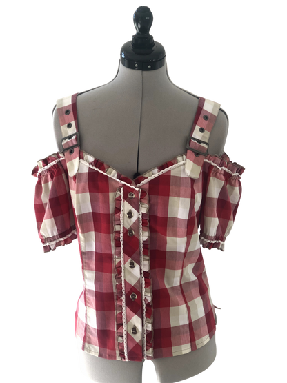 Bluse Red Check