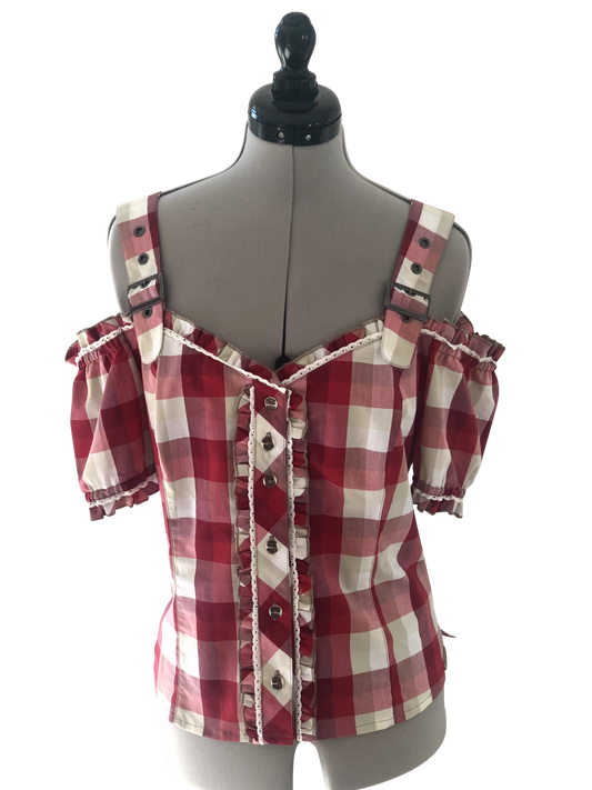 Bluse Red Check