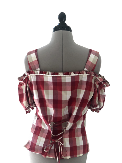 Bluse Red Check