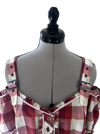 Bluse Red Check