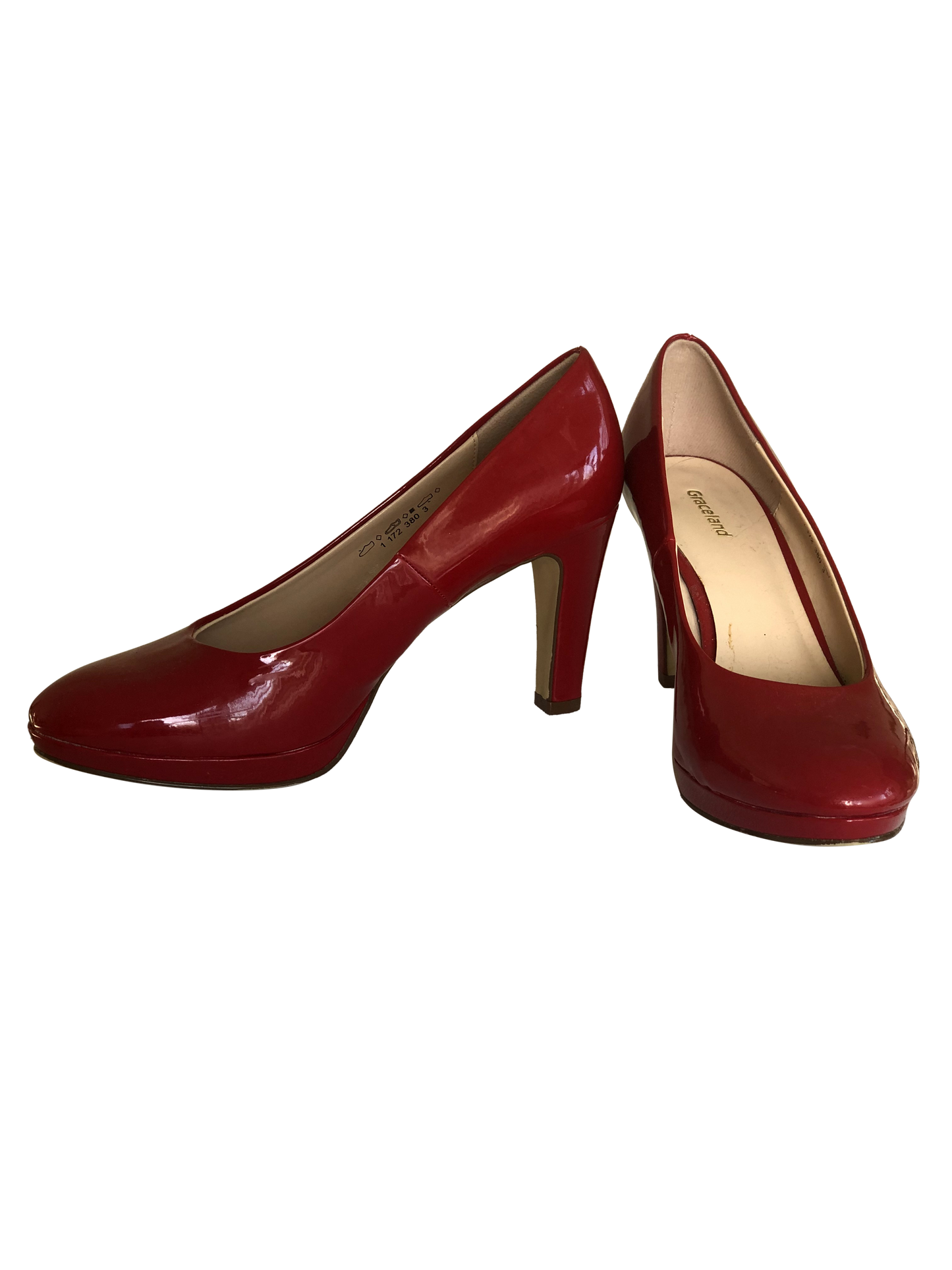 Pumps Red Block Shine
