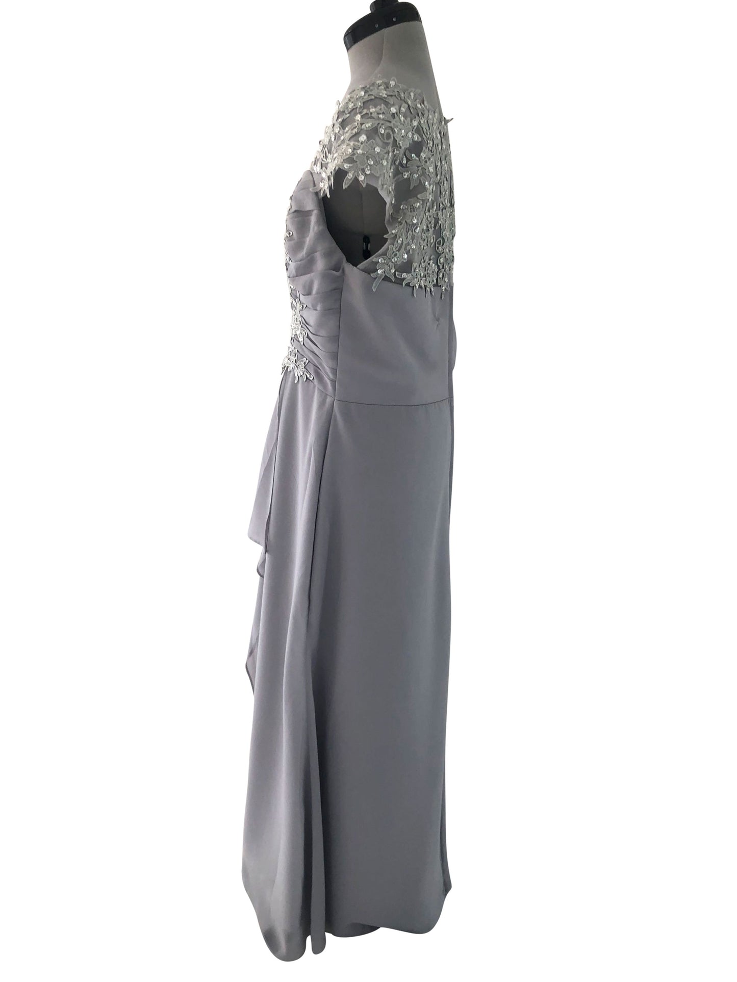 Abendkleid Silberklang