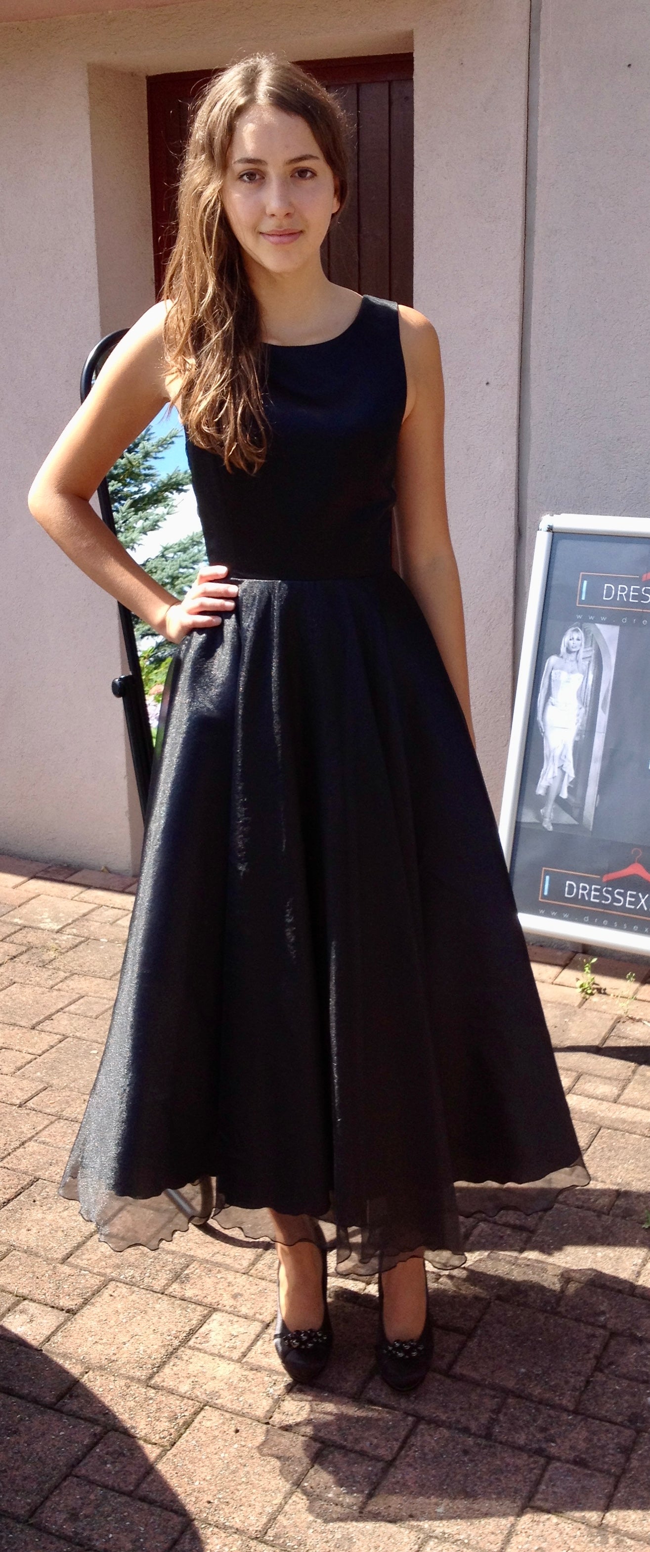 Abendkleid Schwarze Orchidee